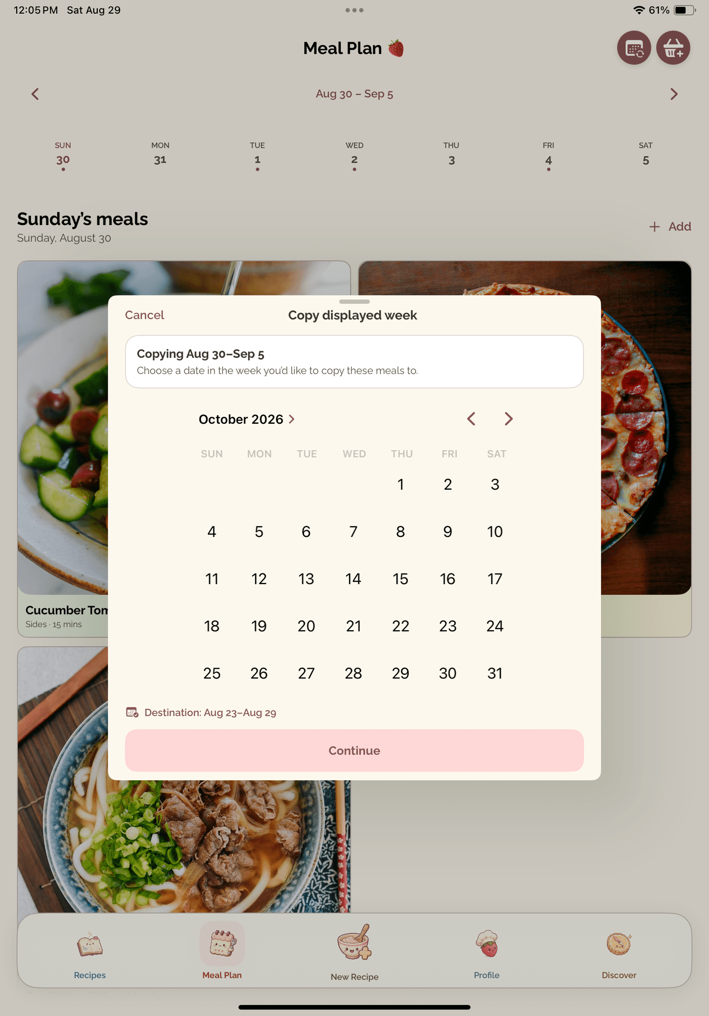 eten meal-plan calendar copying one planned day to another date